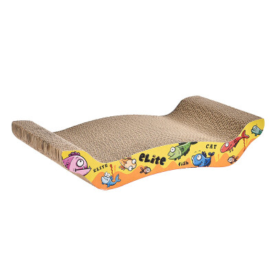 

Yili favor yellow cartoon cat arch bridge corrugated paper cat scratch board Garfield cloth blue cat kitten cat toy