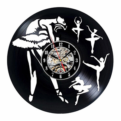 

Vinyl Record Wall Clock Ballet Design Dancing Theme Wall Art Bedroom Decorating Ideas