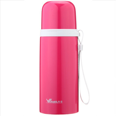 

WAYA Bullet Warmer Cup Нержавеющая сталь Mascuit Water Cup Студенческий чайник Творческий портативный чашка для чая Спортивная бутылка 350 мл Розовый HR-350D-5