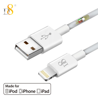 

D8 MFi сертифицированная линия передачи данных Apple 8/7/6 / 5s телефон быстрый зарядный кабель USB кабель питания поддержка iphone5 / 6s / 7Plus / X / ipad pro