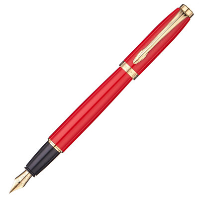 

Hero HERO 988 Red Liya gold clip elegant gold pen ink pen F tip slow language series