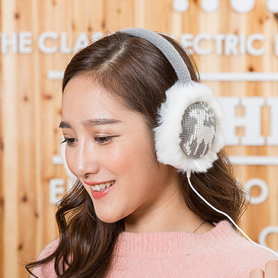 

New Plush Female Winter Earmuff Warm Ear Muffs Headphones Girls Earmuffs Music Earphone Ear Warmers Protector Fur Headphones