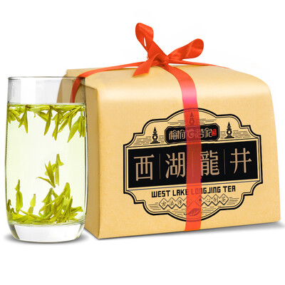 

Mei House Tea House 2018 Новый чайный чай Зеленый чай Западное озеро Лунцзинский чай Старый чайный вал Специальная бумажная сумка 200г Весенний чай