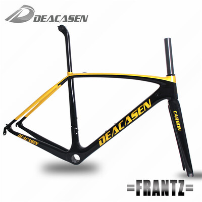 

2018 Carbon Road Bike Frame Deacasen Di2 And Mechanical Light Carbon Road Bicycle Frame ForkHeadsetClampSeatpost Designed