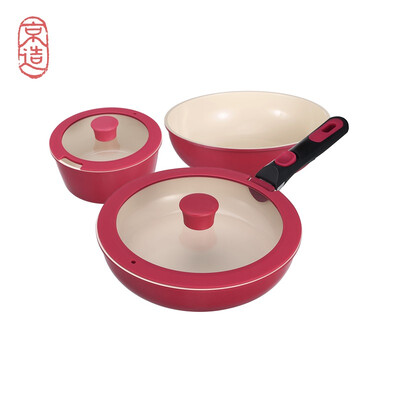 

JINGZAO Pot set Non-stick pot cooker Three-piece