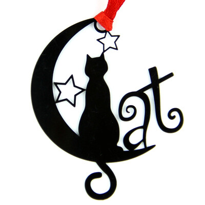 

Sauze culture Korean creative hollow bookmarks - moon cat birthday card Teacher&39s Day Christmas creative gift business gifts