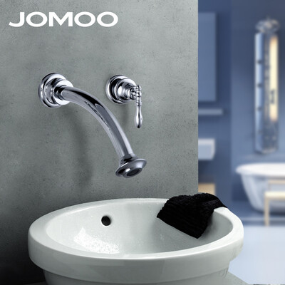 

JOMOO настенный смеситель для ванной комнаты латунный хром водопад сливник раковина смеситель смеситель настенный смеситель