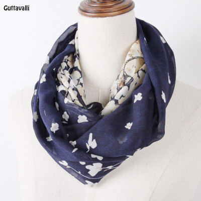 

Guttavalli Women Fresh Geometric Ring Shawl Lady Romantic Stripes Small Flowers Loop Scarf Soft Chevron Leopard Infinity Scarves