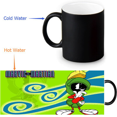 

Marvin The Martian Morphing Mug Color Change Tea Cup Magic Milk Coffee Mug