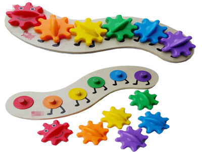 

New Wooden Toy Baby Toy Assembled Gear Worm Colorful Great Gift for Children Learning Baby Gift