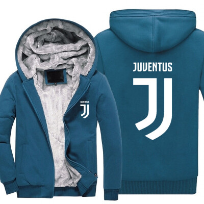 

2018 New USA SIZE Men Winter Autumn Hoodies Juventus JT pattern Fleece Coat Baseball Uniform Sportswear Jacket wool