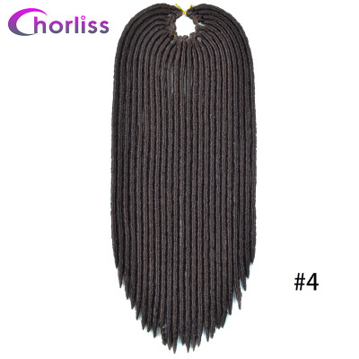 

Chorliss 18inch Dreadlocks Synthetic Hair Extensions Crochet Braids Soft Locs Braiding Hair Pure Color 100g 24strandspack 1pc