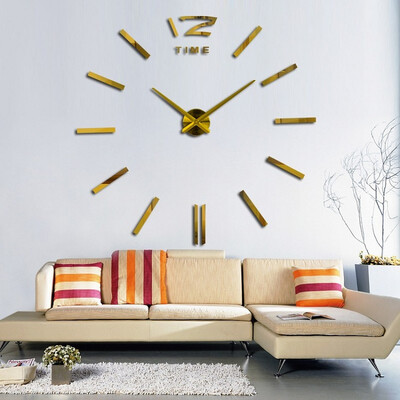 

Wall ClockModern Frameless DIY Wall Clock Large 3D Wall Watch Non Ticking for Living Room Bedroom Kitchen