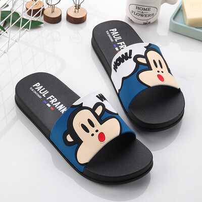 

PaulFrank big mouth monkey sandals&slippers couple models bathroom drag fashion outdoor beach shoes PF621 dark blue 41