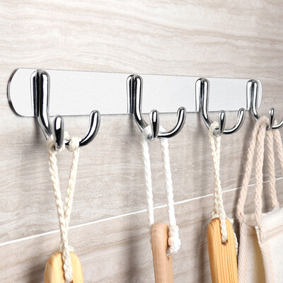 

Bethus stainless steel hook door hook hook bathroom hook bathroom pendant single piece towel rack clothes hook wall coat hook hook rabbit ears