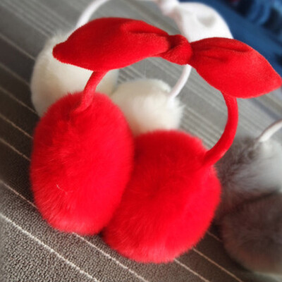 

Lovely Rabbit Fur Winter Earmuffs Ear Cache Oreilles Warmers Winter Comfort Earmuffs Warm Winter Earmuffs For Women Girls