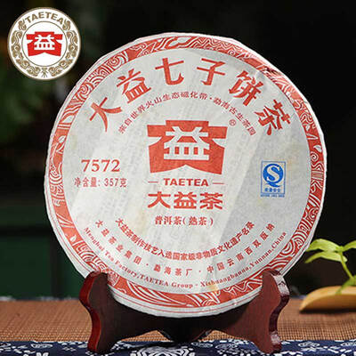 

2012 год TAETEA 7572 (партия 201) Спелый чай Puer 357 g Чайная фабрика Dayi Menghai Пуховой пуэр Шу Пуэр, PC89 Aged puerh