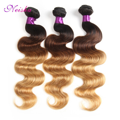 

Ombre Brazilian Virgin Hair Body Wave Human Hair Weave Bundles 3 Bundles Deal T1B 4 27 Ombre Blonde Body Wave Hair Bundles