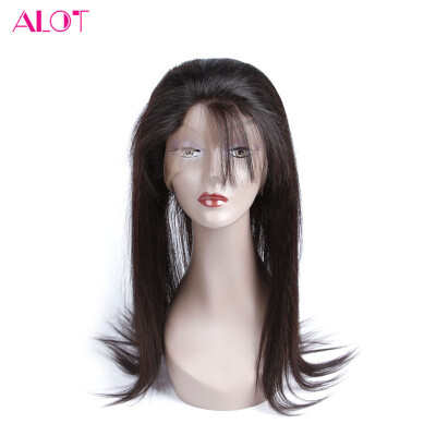 

Alot Good Quality Indian 100% Virgin Human Hair Straight 22 * ​​4 * 2 Pre Plucked 360 Lace Frontal Closure Natural Color