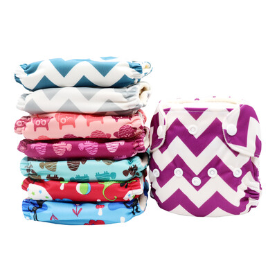 

Maboj Newborn Cloth Diapers All In One Diaper Cloth Nappies Newborn Reusable Diapers Hypoallergenic&Waterproof Nappies Fits Babies