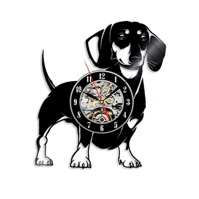 

Creative 3D Dachshund Pet Dog Animal Vintage Vinyl Wall Clock Wall Art Home Décor