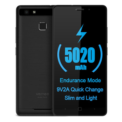 

Vernee Thor E 4G Smartphone 5.0-дюймовый Android 7.0 MTK6753 Octa Core 1,3 ГГц 3 ГБ ОЗУ 16 ГБ ROM Сенсорный датчик 5020mAh Аккумулятор