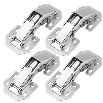 

Yuhuaze 4 inch hinge 4 Pack free opening open channel clear mounted bridge type frog marble cabinet door hinge