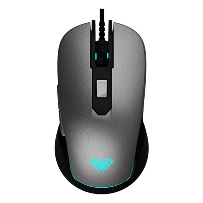 

Tarantula (AULA) G502 Красочные светлые дыхательные огни Светящиеся мышиные игры E-Sport Мышь Нажимные пушки Звуковая версия Железный серый Jedi Выживание Куриная мышь