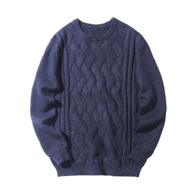 

Mens jacquard thickening sweater crew neck mens knit sweater