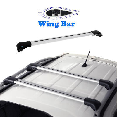 

39"-41" Universal Roof Rack Cross Bar with Lock for Most Vehicle Wagon with Raised Roof Side Rail 1 pcs Silver