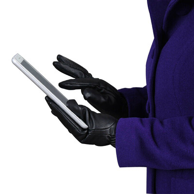 

Good hao haolebao Ms ride ride PU touch screen gloves plus cashmere non-slip gloves autumn&winter warm