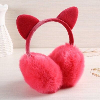 

Зимняя осень Теплый искусственный меховой ухо Muffs Cute Cat Ear Earflap Rabbit Fur Earmuff для девочек Уха лоскут Дамы Плюшевые ушные муфты Женщины