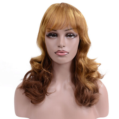

QianBaiHui Gold fashion body-wave wig high temperature resistant synthetic wig