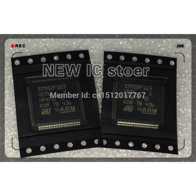 

Free Shipping 1pcslots STM32F103VET6 32F103VET6 LQFP-100 100New original IC In stock