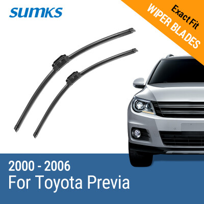 

SUMKS Wiper Blades for Toyota Previa 28"&18" Fit Heavy Duty Hook Arms 2000 2001 2002 2003 2004 2005 2006