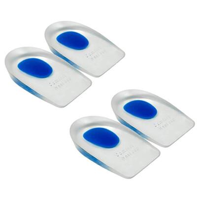 

2 Pairs Silicone Gel Heel Cups Shoe Inserts for Plantar Fasciitis Sore Heel Pain Bone Spur Achilles Pain Pad Shock Absorbing