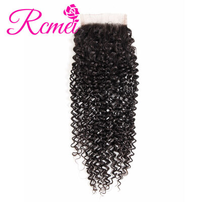 

Rcmei 8A Raw Virgin Hair 3 Part Brazilian Kinky Curly Closures 44 Closure Lace Top Closure Cheap Lace Closure