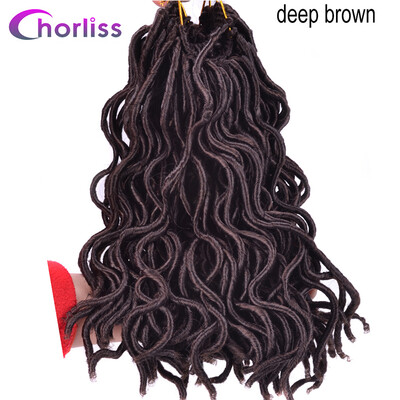 

Chorliss 20inch FauxLocs Curly Crochet Braids Synthetic Crochet Hair Extensions Pure Color Braiding Hair Bundles 100gpack 1pc