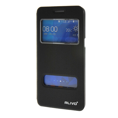 

MOONCASE Samsung Galaxy Grand Prime G5308W G530 чехол Double Window View Leather Flip Bracket Back чехол Cover Black