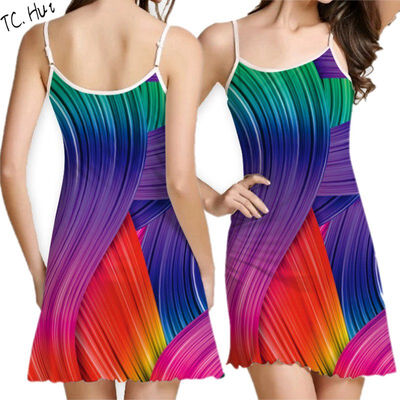 

2018 Summer Real Knee-length Straight Dress Women Fashion Bohemia Floral Printing Harness Dress