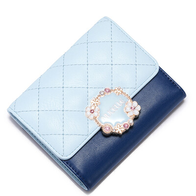 

New Zealand NUCELLE wallet ladies short student change simple multi-function zipper wallet card package 586 pearly shell gold