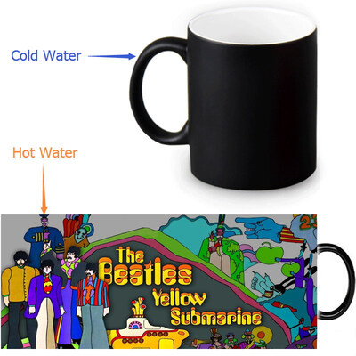 

The Beatles Yellow Submarine 350ml12oz Heat Reveal Mug Color Change Coffee Cup Sensitive Morphing Mugs Magic Mug Milk Tea Cups