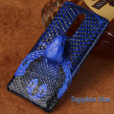 

Genuine Leather Phone Case For Nokia 8 Case Snake Head Rear cover Half-wrapped Back Cover