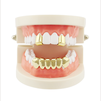 

Akane Hip Hop Golden Teeth Grill Top And Bottom Grill Tooth Mouth Punk Teeth Hats Cosplay Party Tooth Rapper Jewelry Gifts