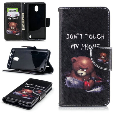 

BEFOSPEY Painting PU LeatherSoft TPU Card Slot Stand Wallet Case For Nokia 250"2017
