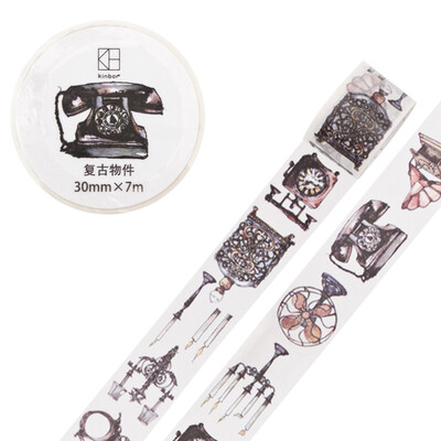 

Kinbor hand book&paper tape 30mm7m hand book sticker antique color tape retro object DTB64269