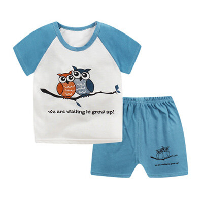 

2018 children Autumn Pajamas clothing Set Boys & girls Cartoon Sleepwear Suit Set kids 2-piece baby clothes