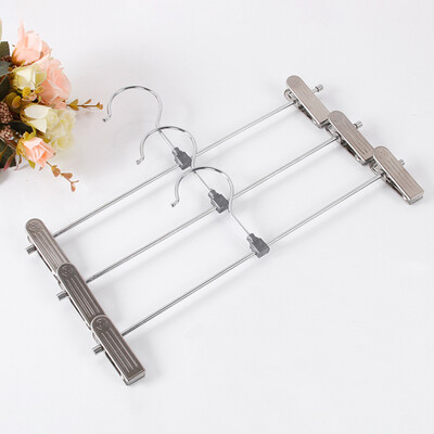

stainless steel solid drying rack adult bold hanger home non-slip groove clothing support large men 45cm 10 Pack