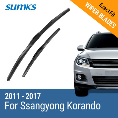 

SUMKS Wiper Blades for Ssangyong Korando 24"&16" Fit Hook Arms 2011 2012 2013 2014 2015 2016 2017