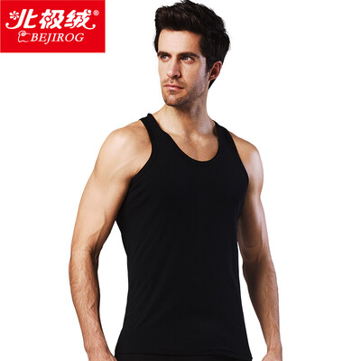 

Arctic cashmere mens vest cotton vest mens thin sweatshirt Slim stretch sweat-absorbent breathable casual sports sleeveless shirt black 180